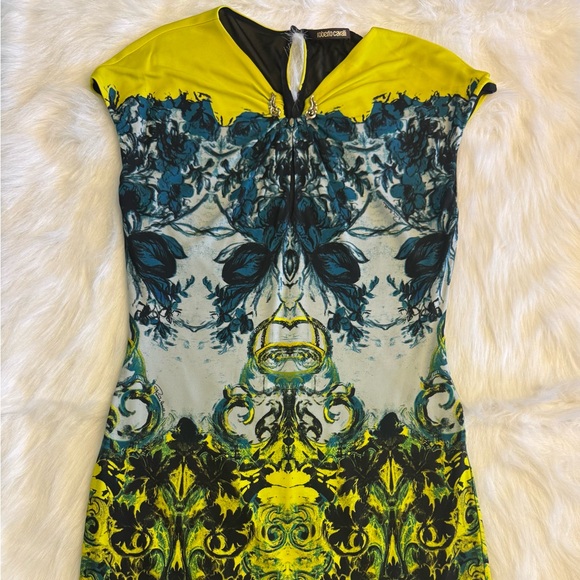 Roberto Cavalli Baroque Print Sheath Dress Size 46 - See Details - Picture 1 of 13
